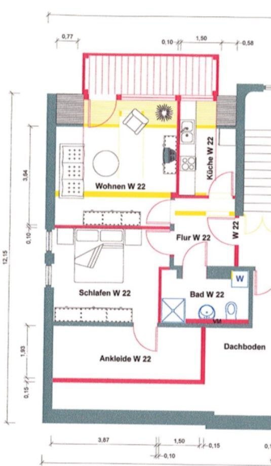 Wunderbare 2-RWE mit Balkon und Einbauküche ! - Foto 1