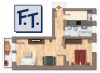 Erdgeschoss-2-Raum-Wohnung mit Balkon - 2-R-WE, Zittau