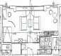 moderne 1- Raumwohnung mit großer Fensterfront, kleinem Balkon und Einbauküche am Görlitzer Theater! - Grundriss